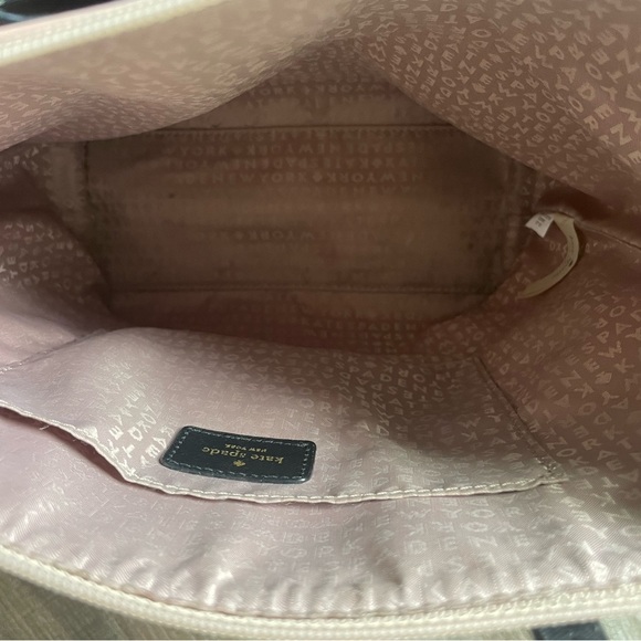Kate Spade Pinkish Sparkle Tote With Black Bow - Picture 10 of 11